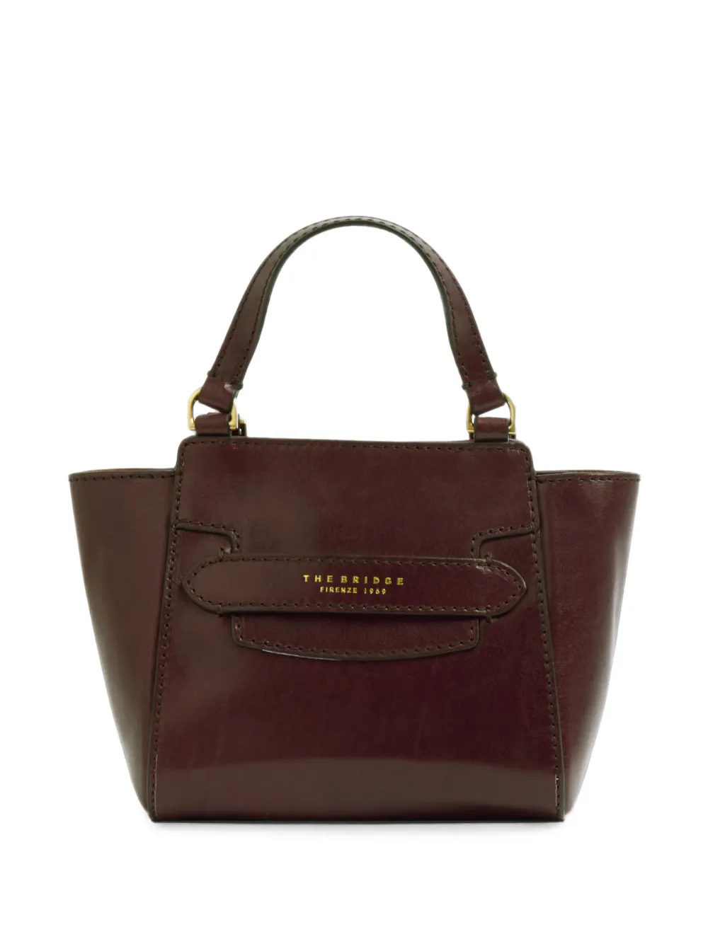 The Bridge leather tote bag - Marrone