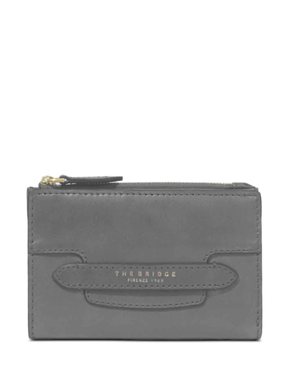The Bridge logo-print leather wallet - Grigio
