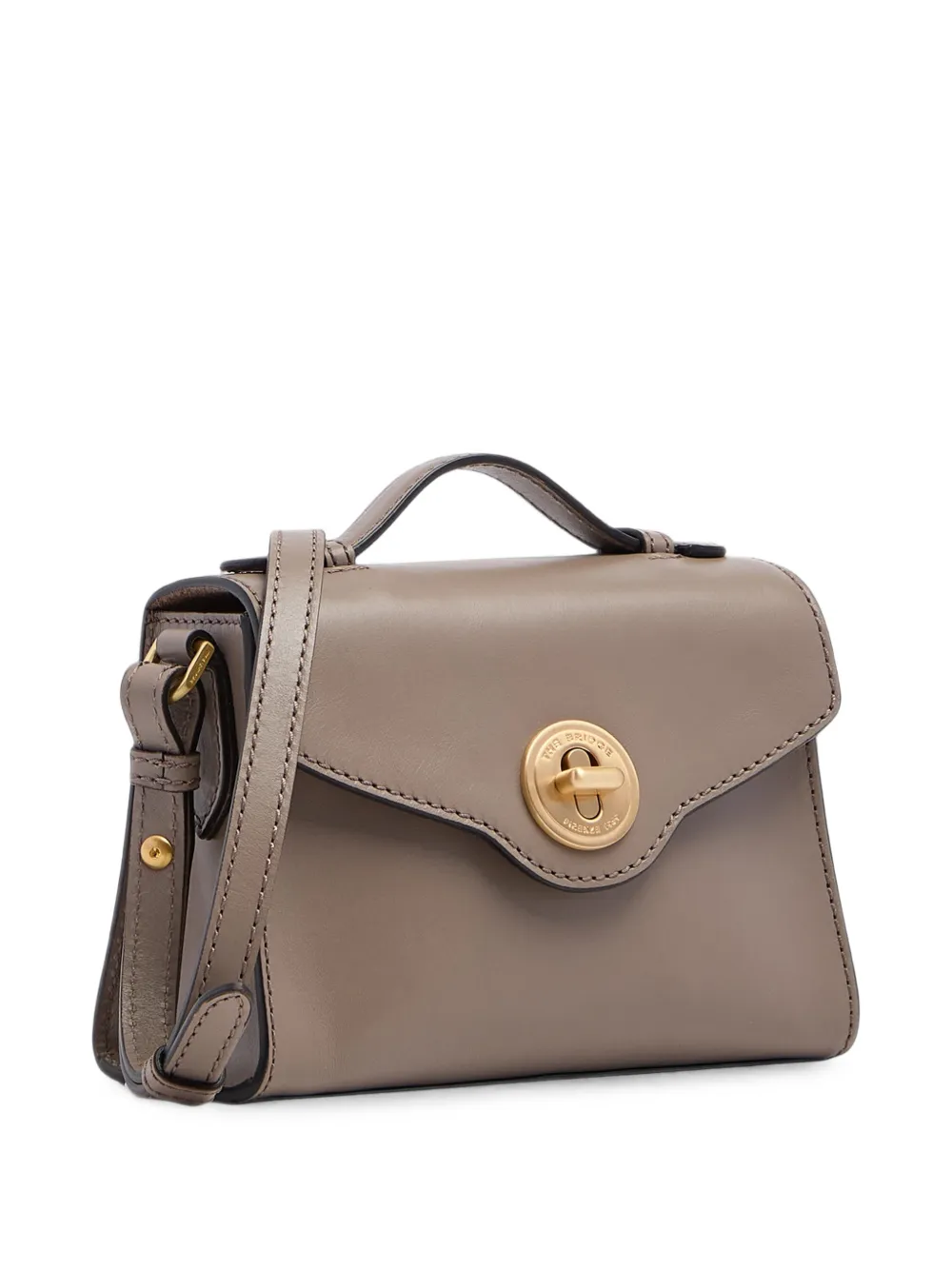 The Bridge Leren shopper Grijs