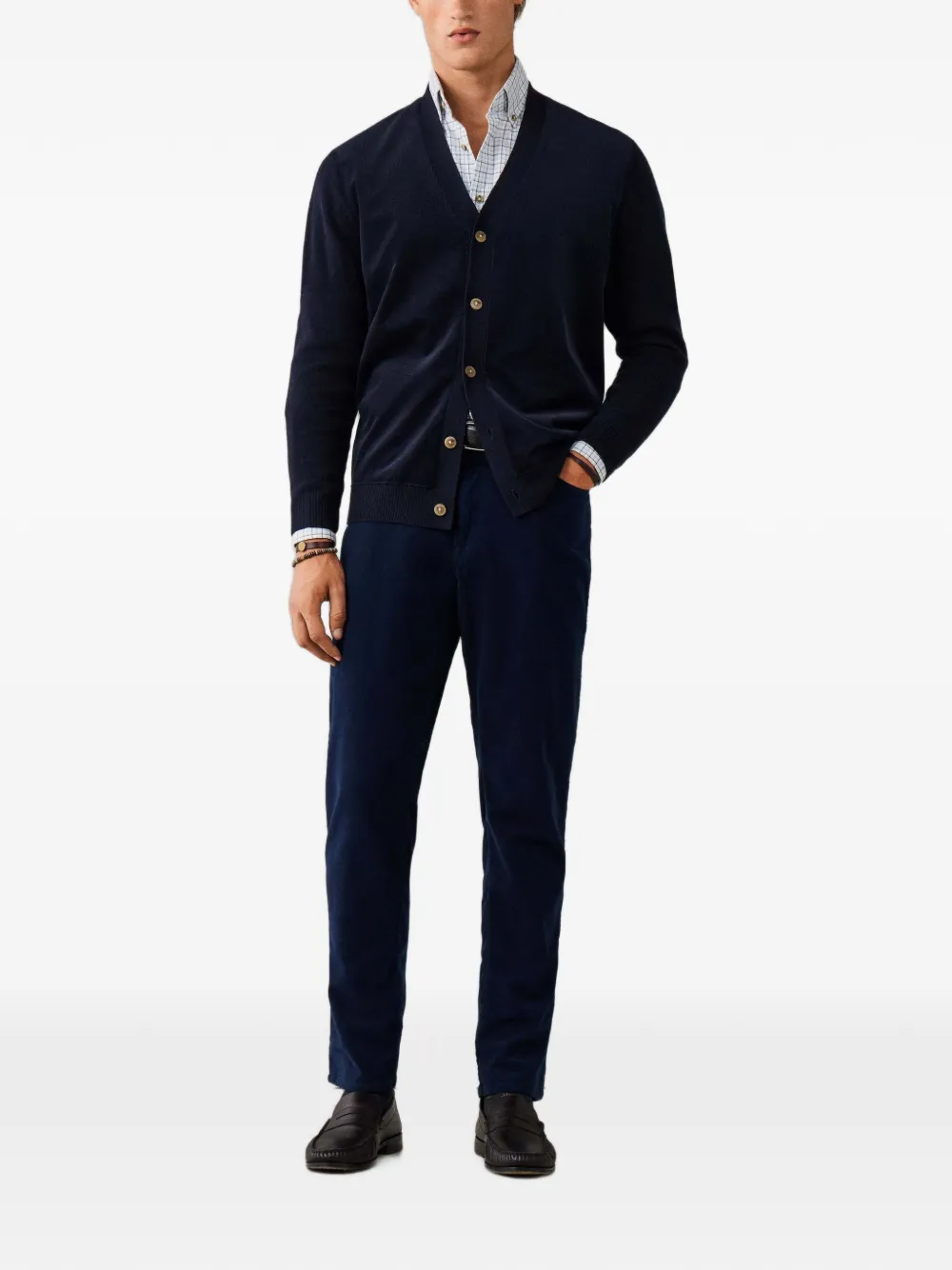 Hackett London Vest met V-hals Blauw
