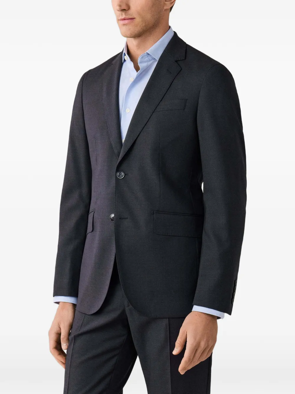 Hackett London Blazer met enkele rij knopen Grijs