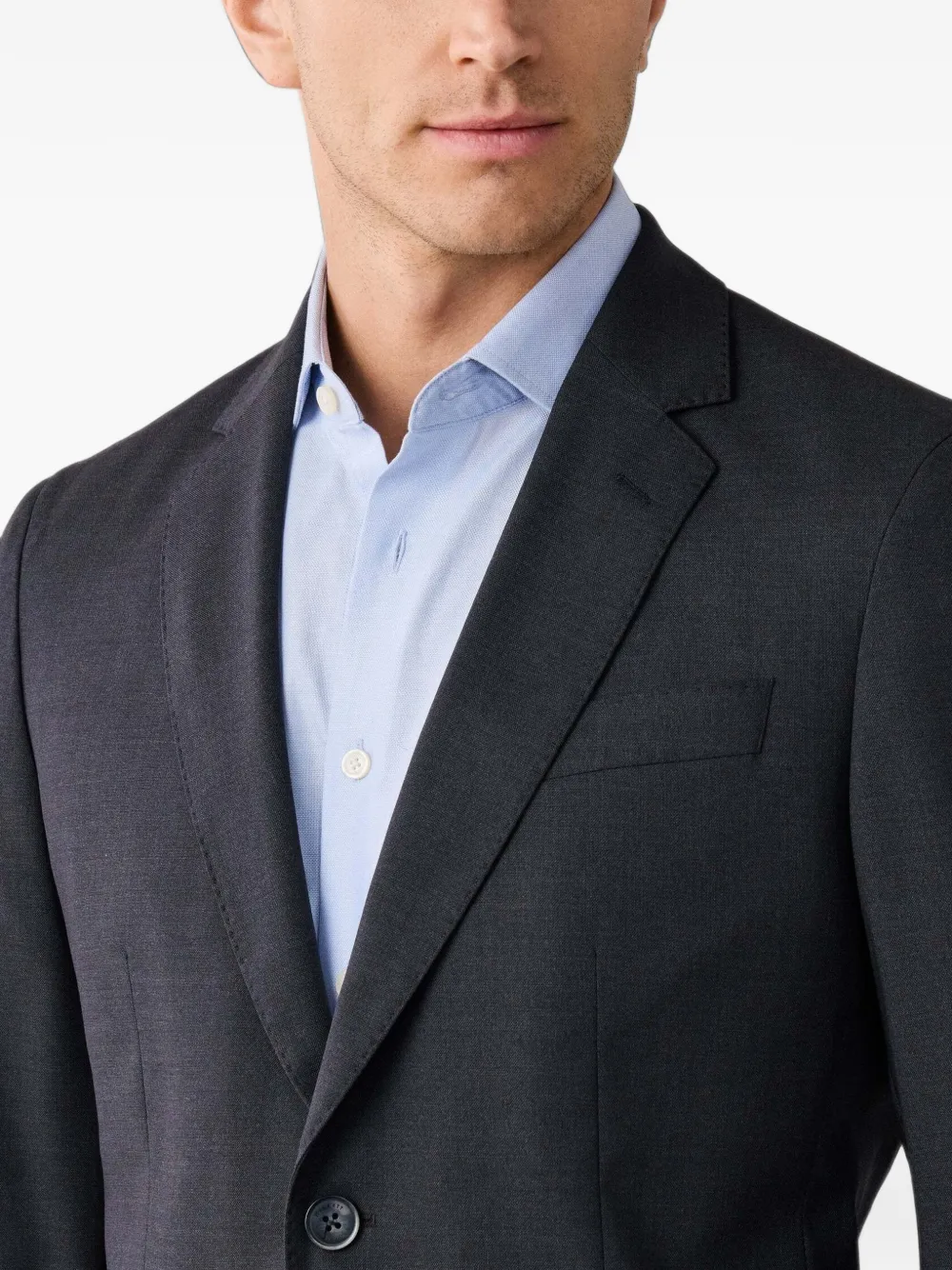 Hackett London Blazer met enkele rij knopen Grijs