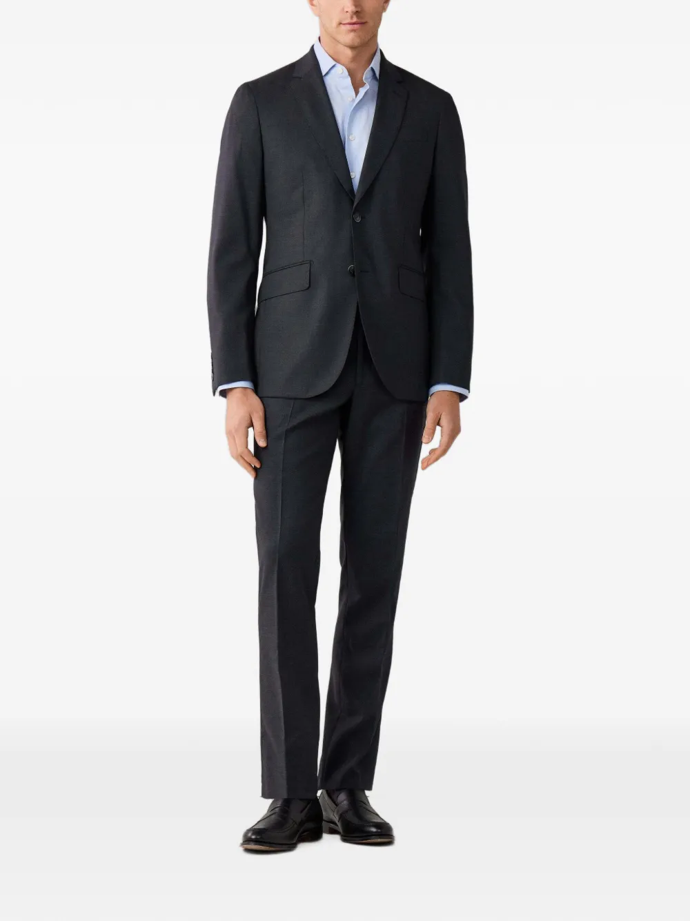 Hackett London Blazer met enkele rij knopen Grijs