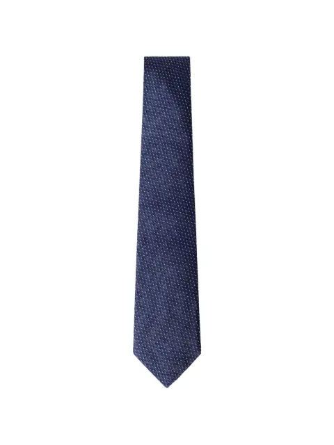 Hackett London corbata de seda con motivo de dos tonos