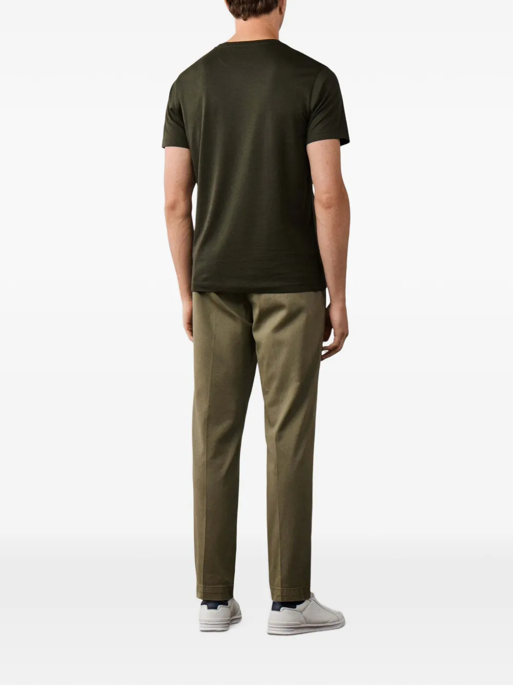 Hackett London T-shirt met ronde hals Groen