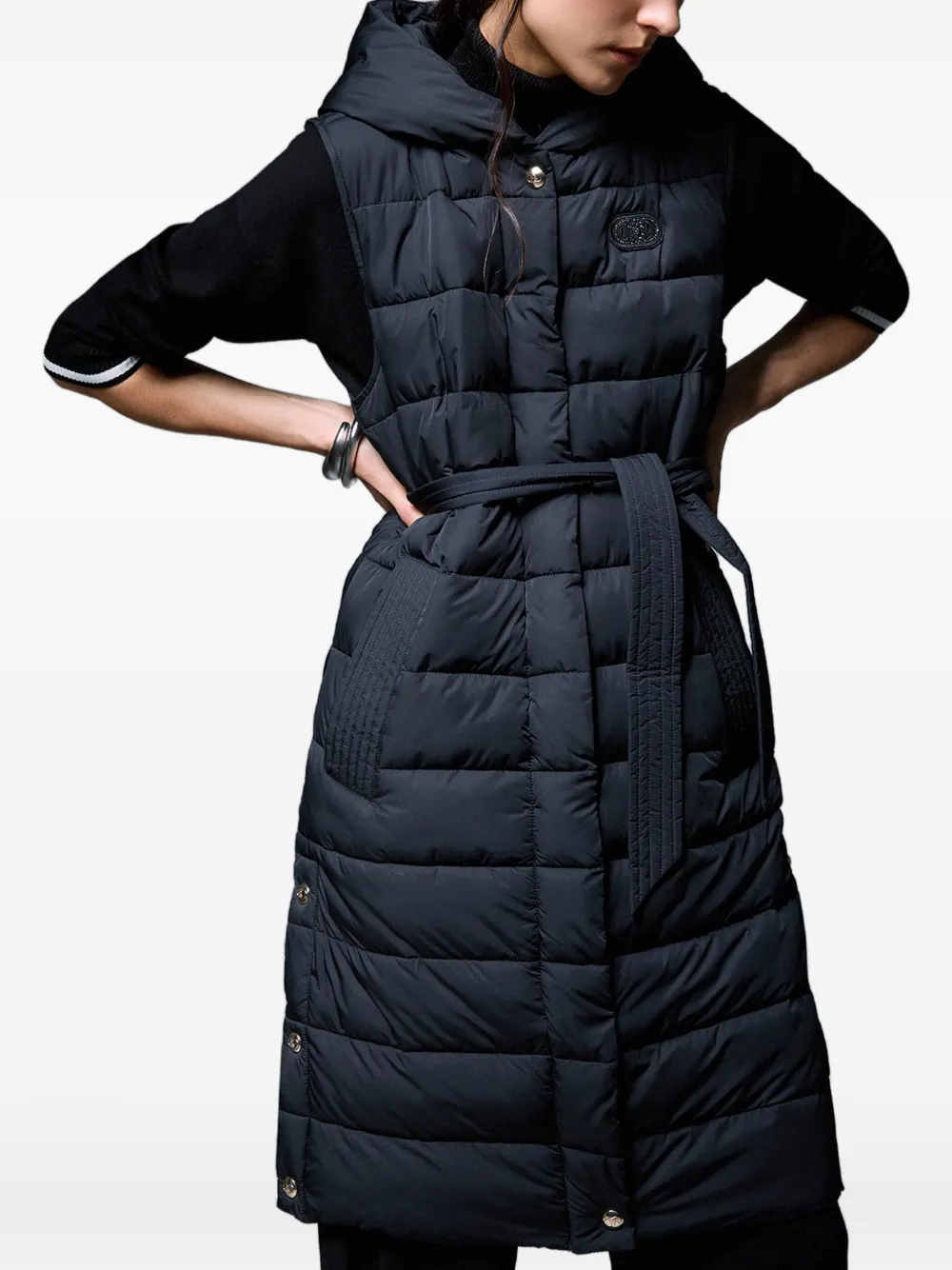 LIU JO Mat nylon bodywarmer Zwart