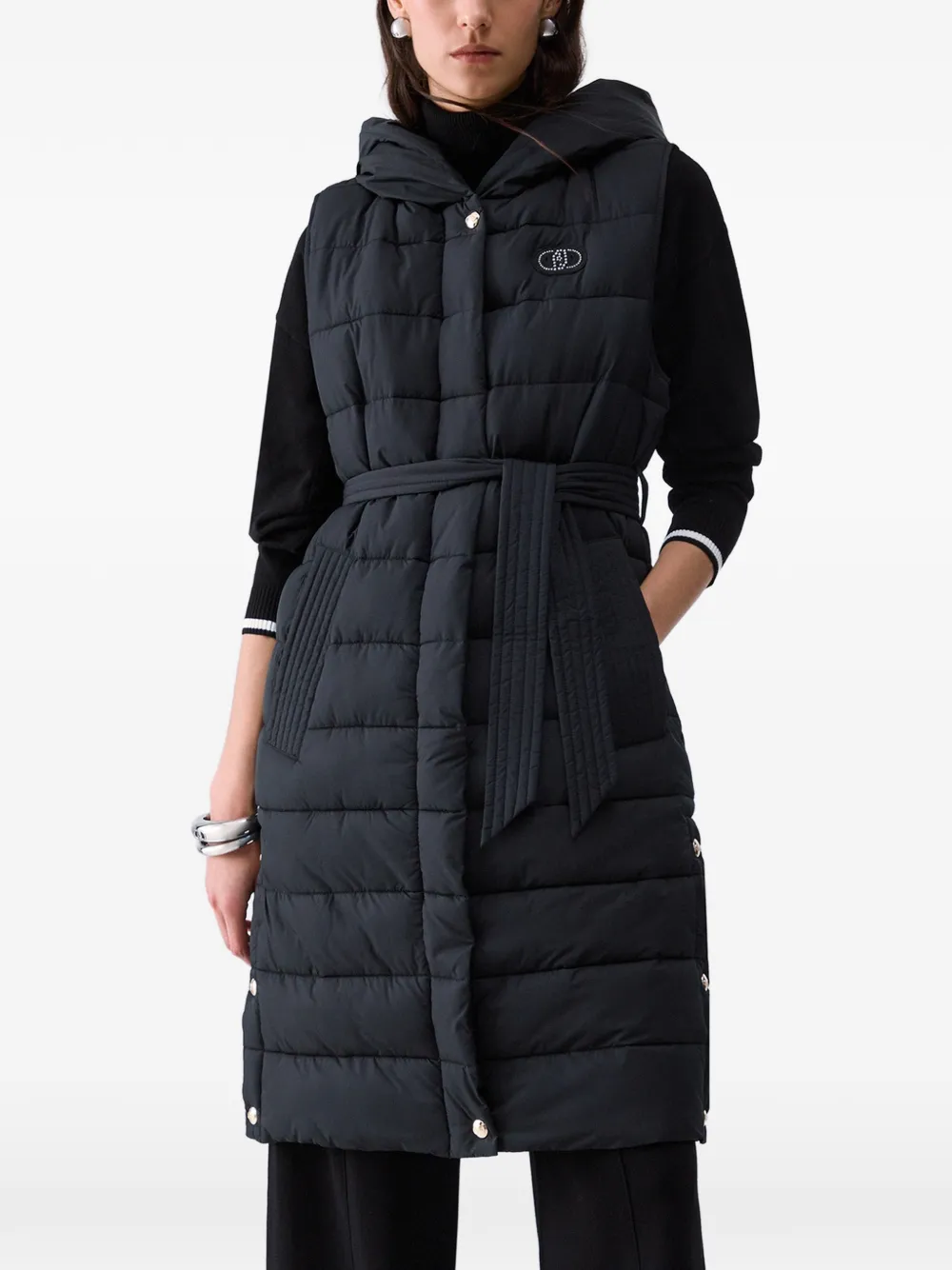 LIU JO Mat nylon bodywarmer Zwart