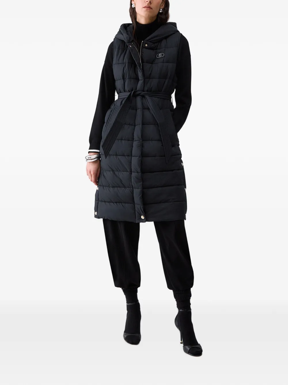LIU JO Mat nylon bodywarmer Zwart