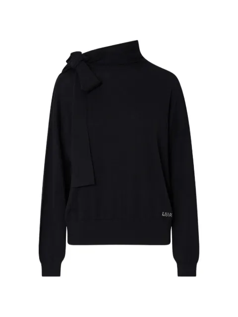 LIU JO logo-embellished scarf-detail sweatshirt