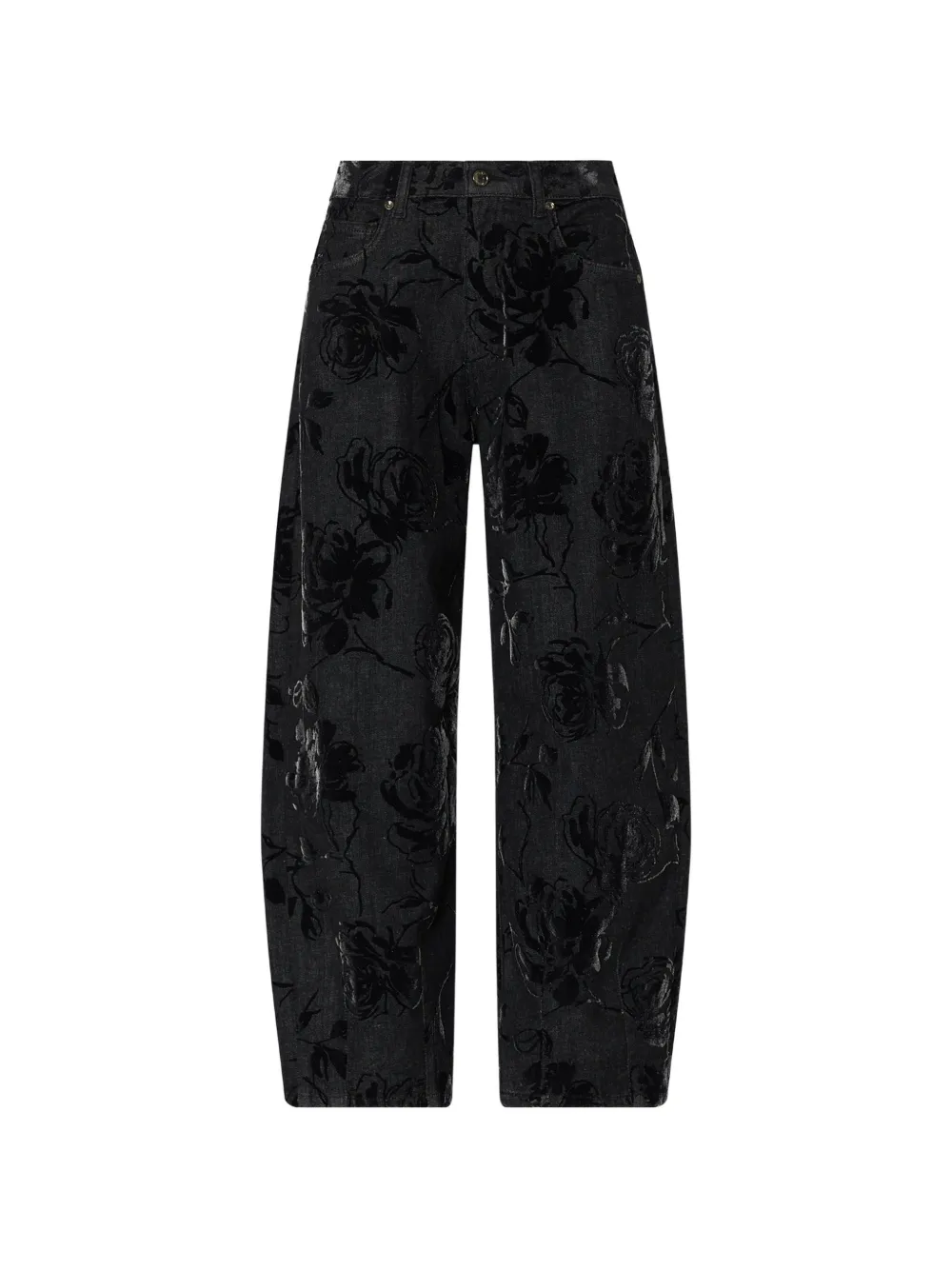 LIU JO balloon pants with flocked print - Nero