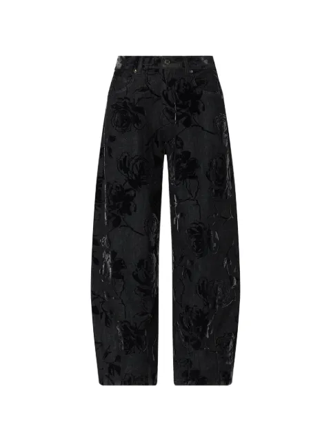 LIU JO pantalon à coupe balloon et imprimé floqué