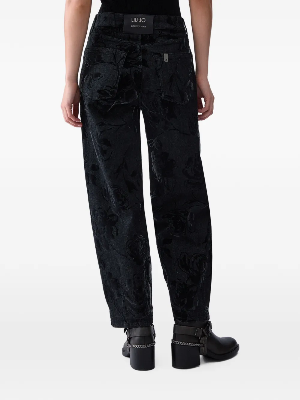LIU JO Ballonbroek met gesmockte print Zwart