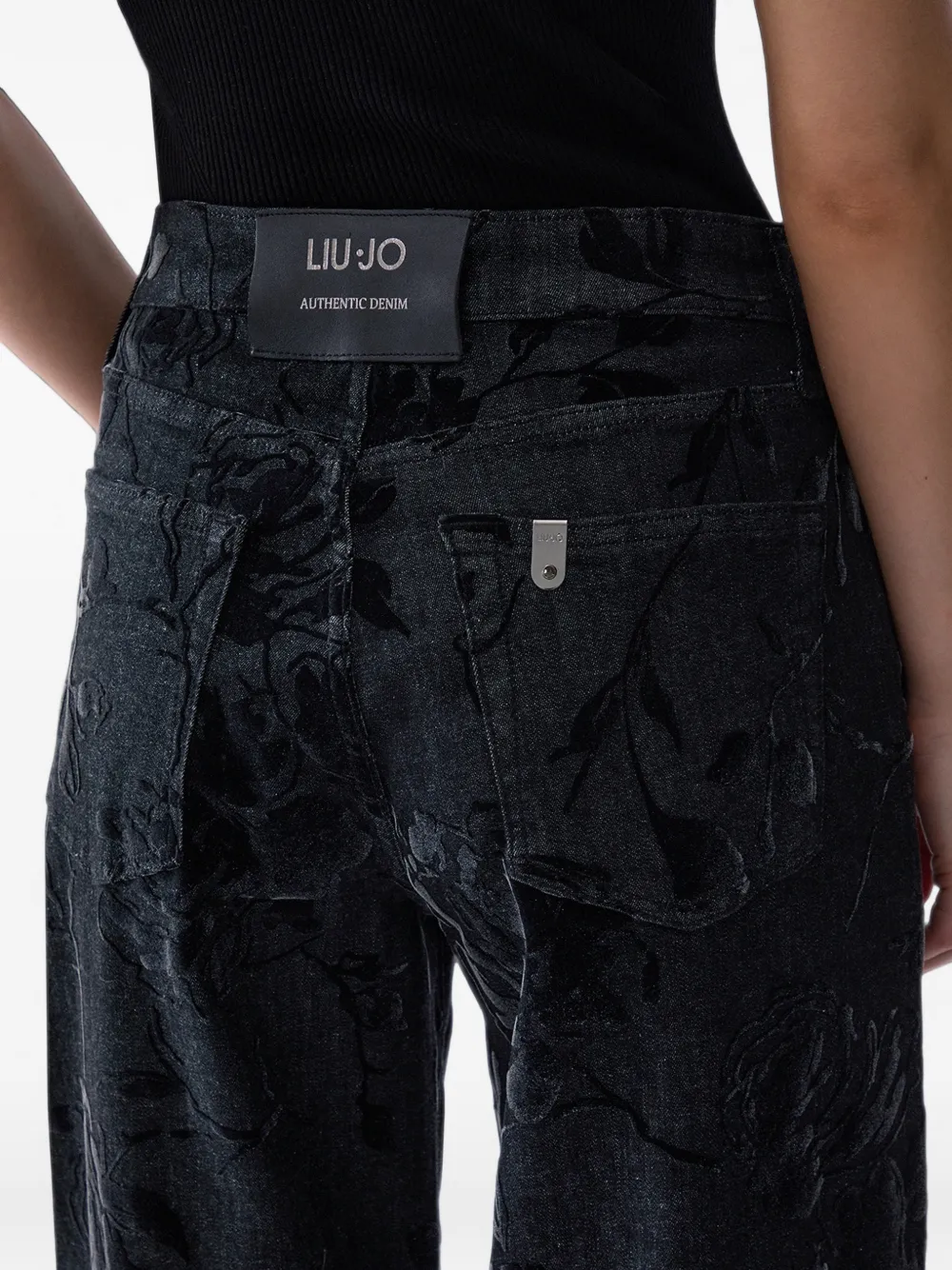 LIU JO Ballonbroek met gesmockte print Zwart