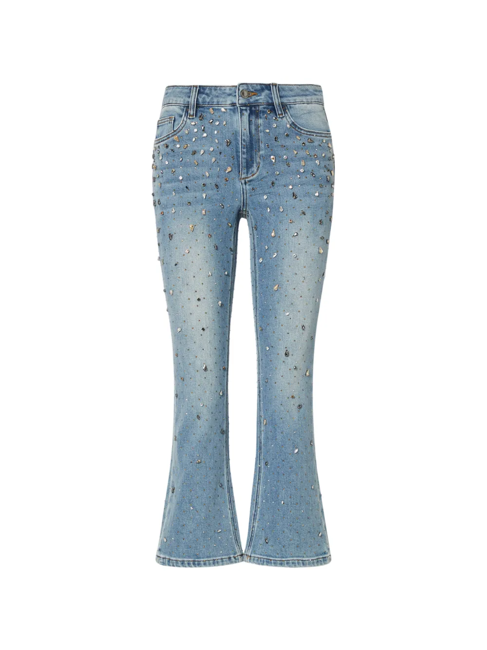 LIU JO bootcut jeans with rhinestones - Blu