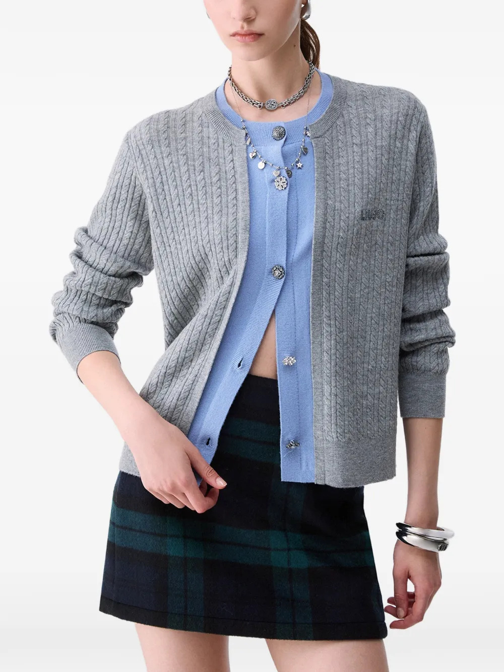 LIU JO cardigan with jewel buttons - Grigio
