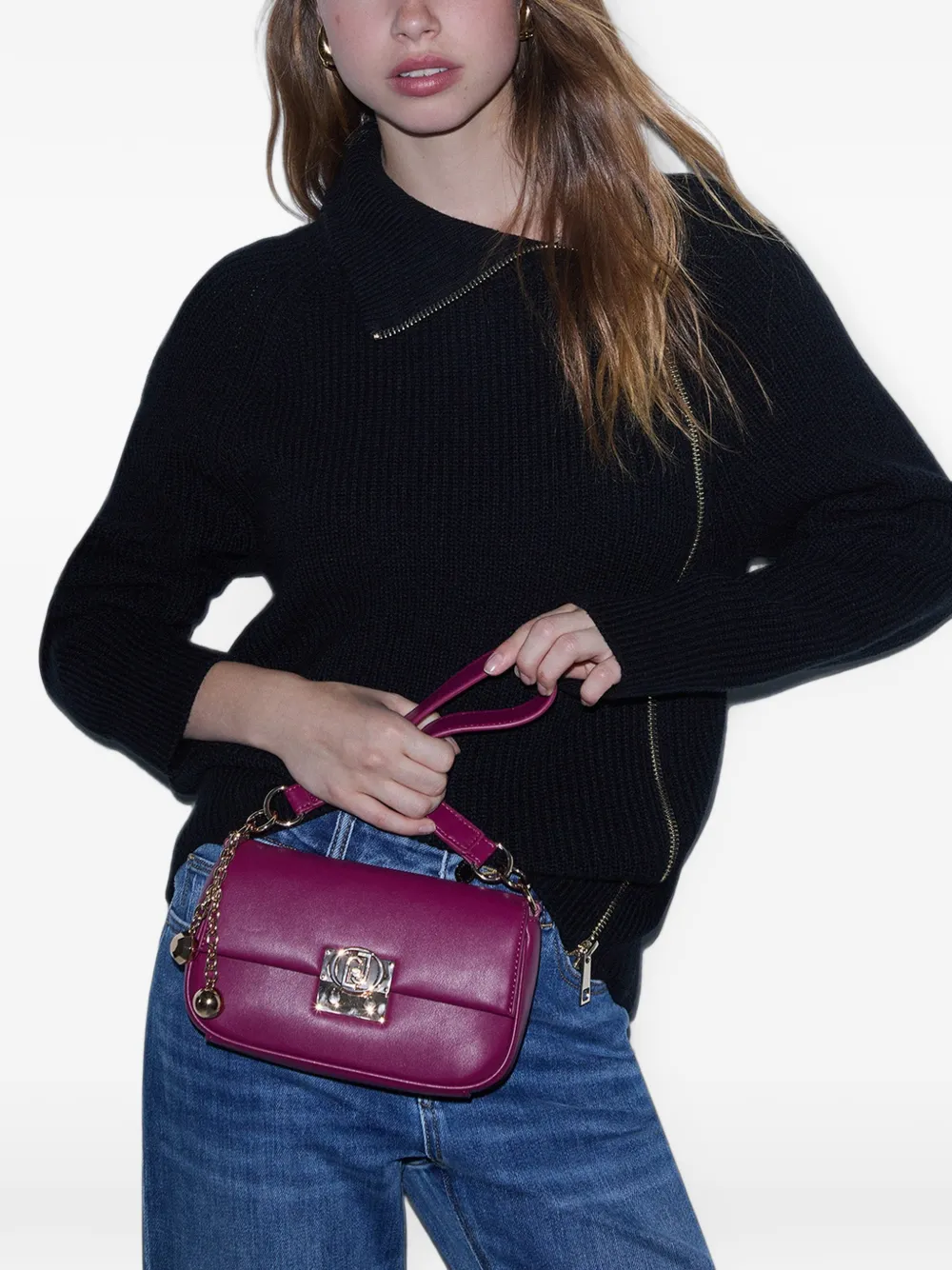 LIU JO small shoulder bag with charm - Viola