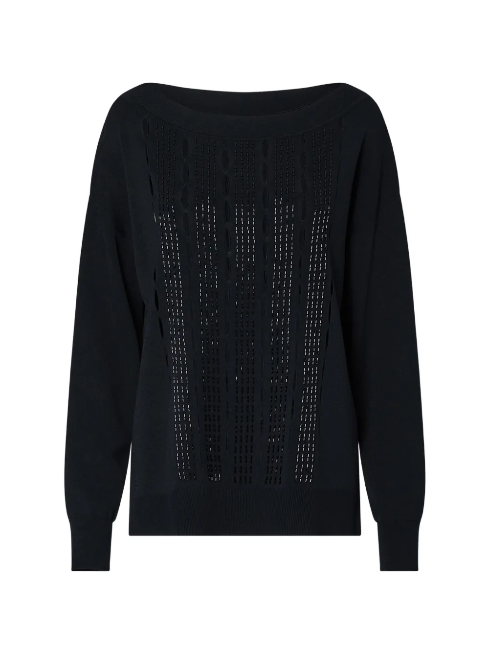 LIU JO sweater with embroidered cut-outs - Nero
