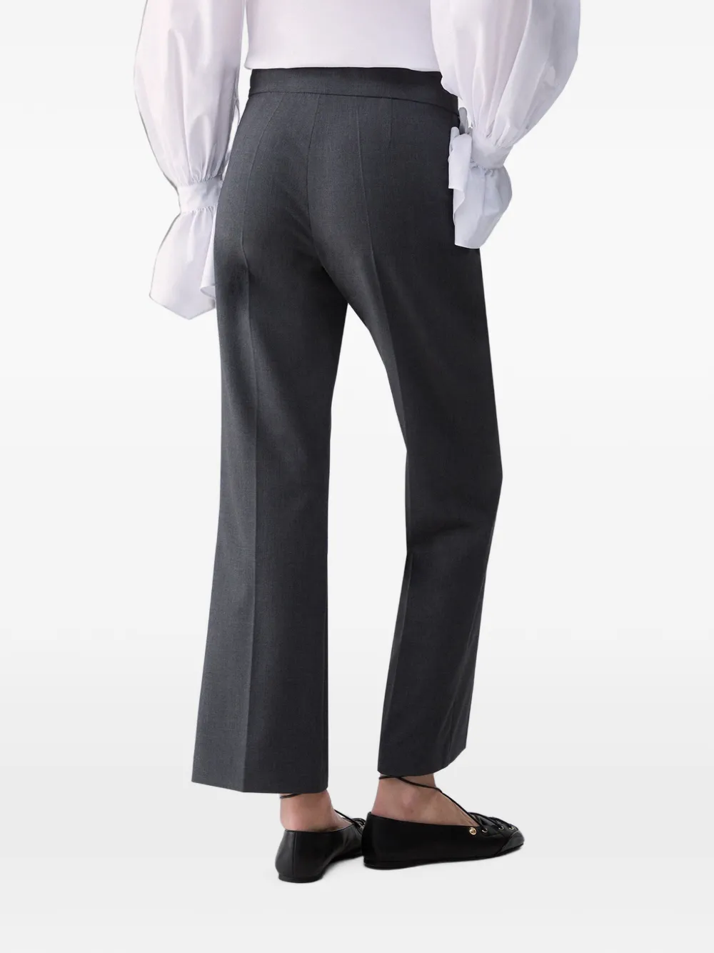 LIU JO Flanellen flared broek Grijs