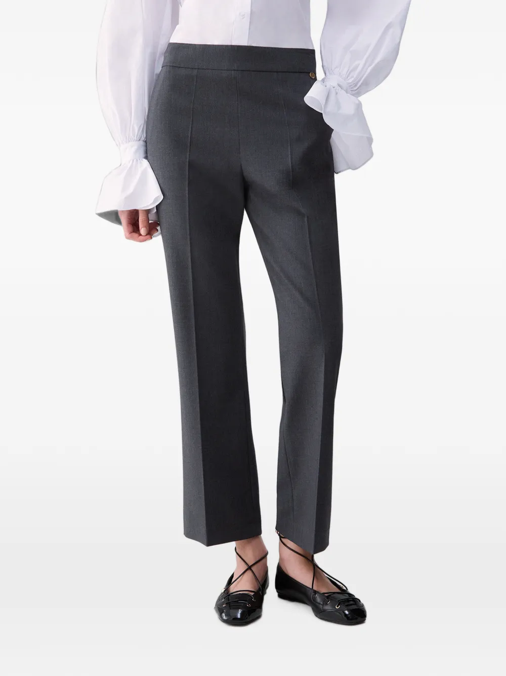LIU JO flannel flare pants - Grigio
