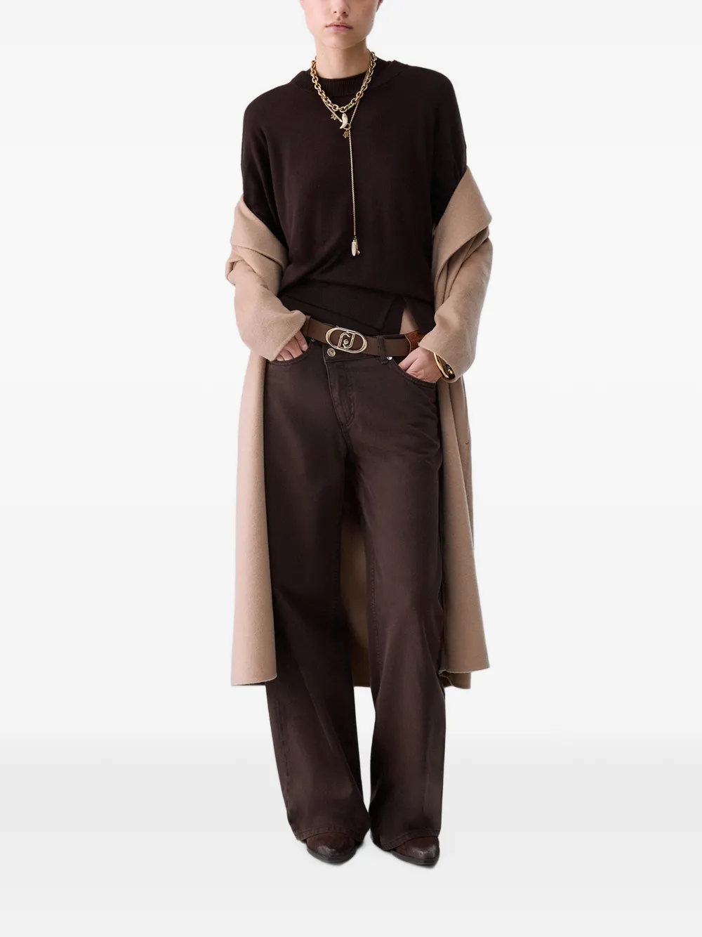 LIU JO wool blend sweater Bruin