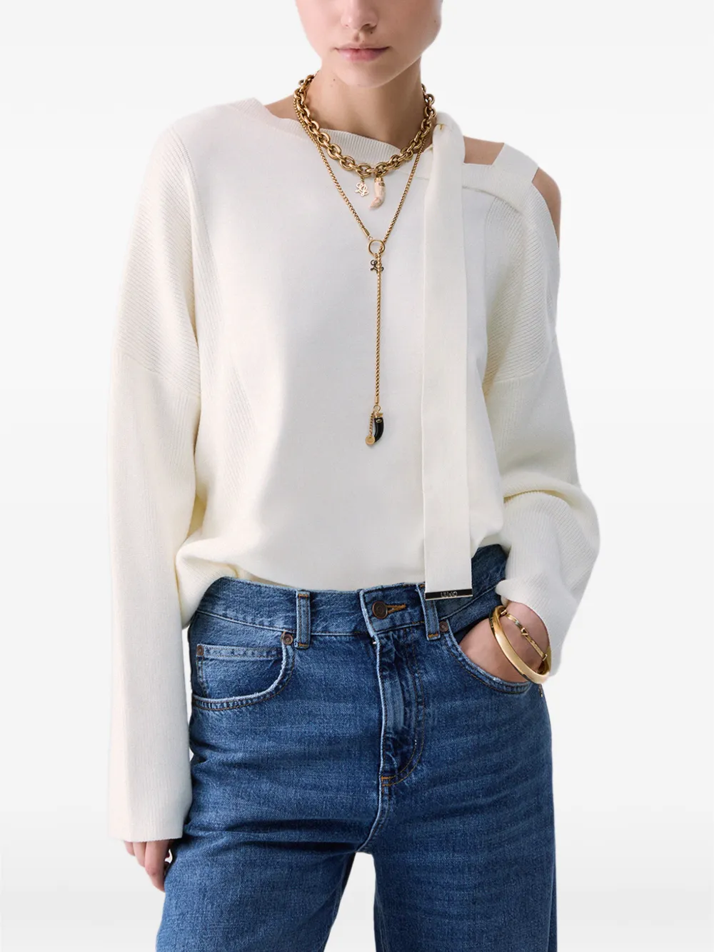 LIU JO sweater with bow - Toni neutri