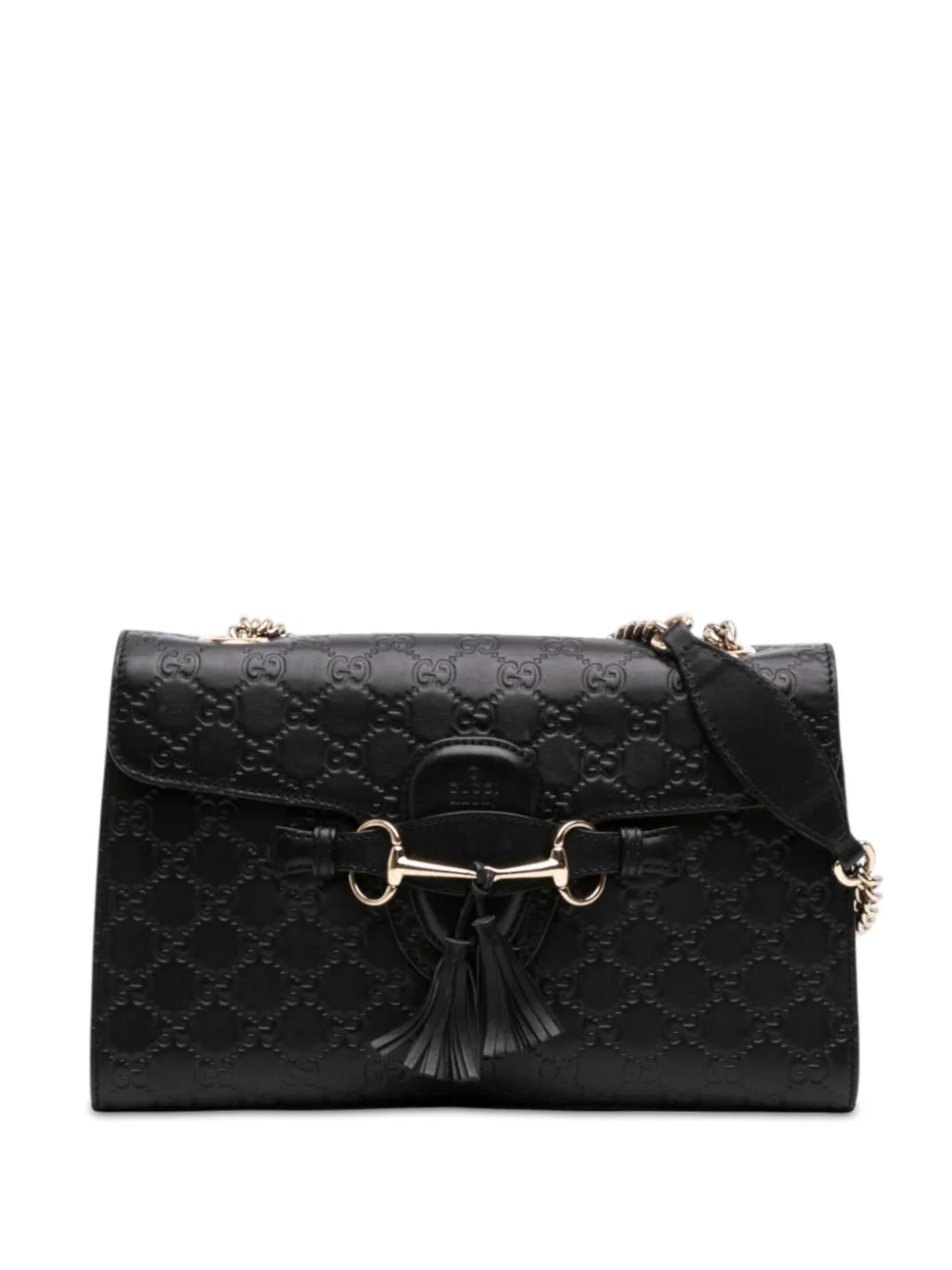 Gucci Pre-Owned 2016-2026 Medium Guccissima Emily shoulder bag - Nero