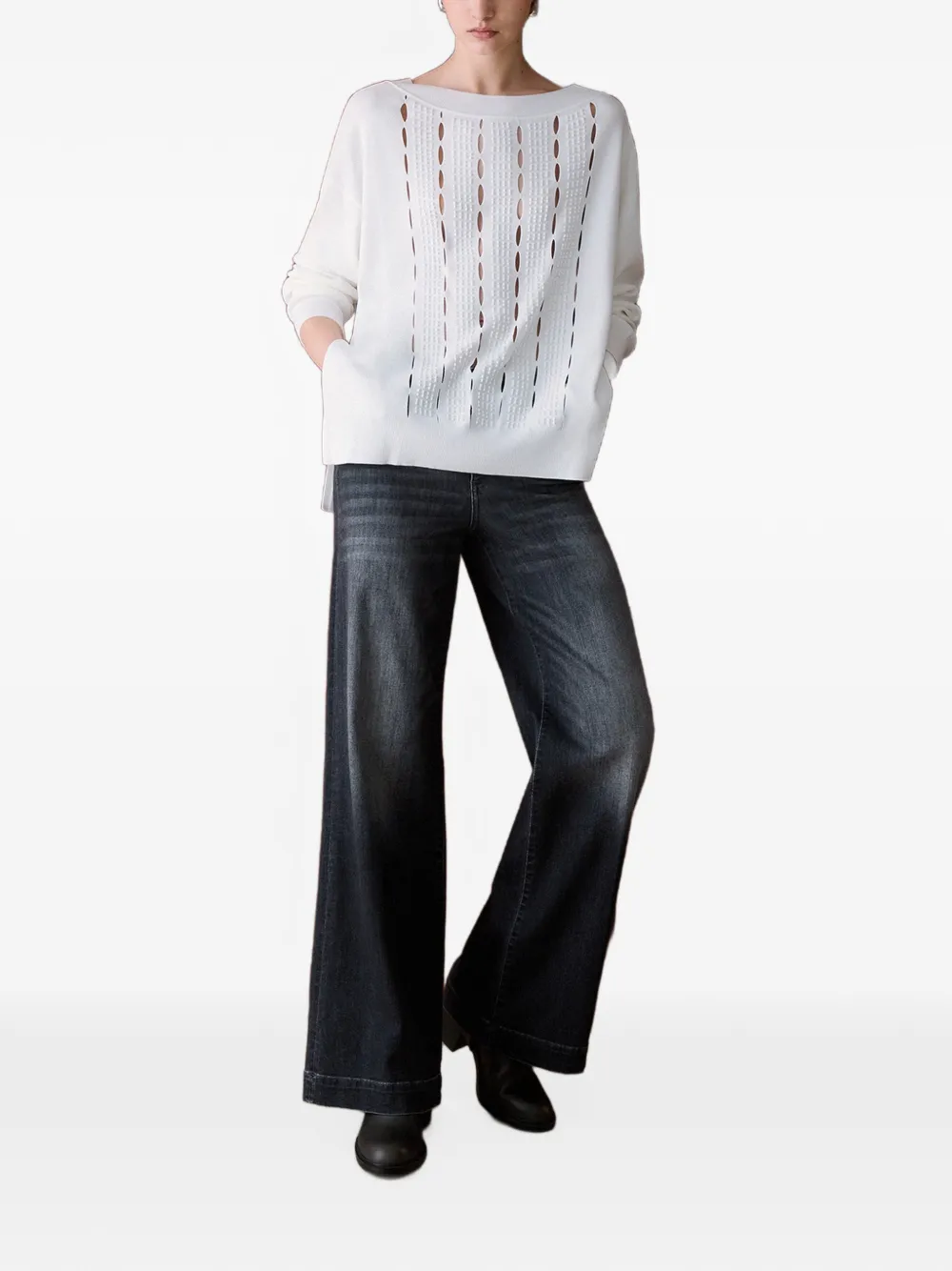 LIU JO sweater with embroidered cut-outs
