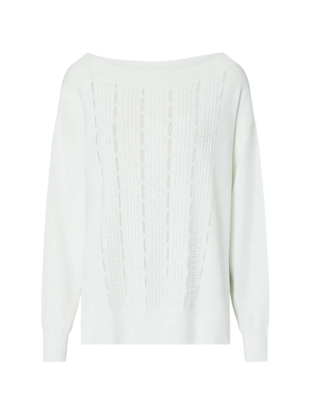 LIU JO sweater with embroidered cut-outs - Bianco