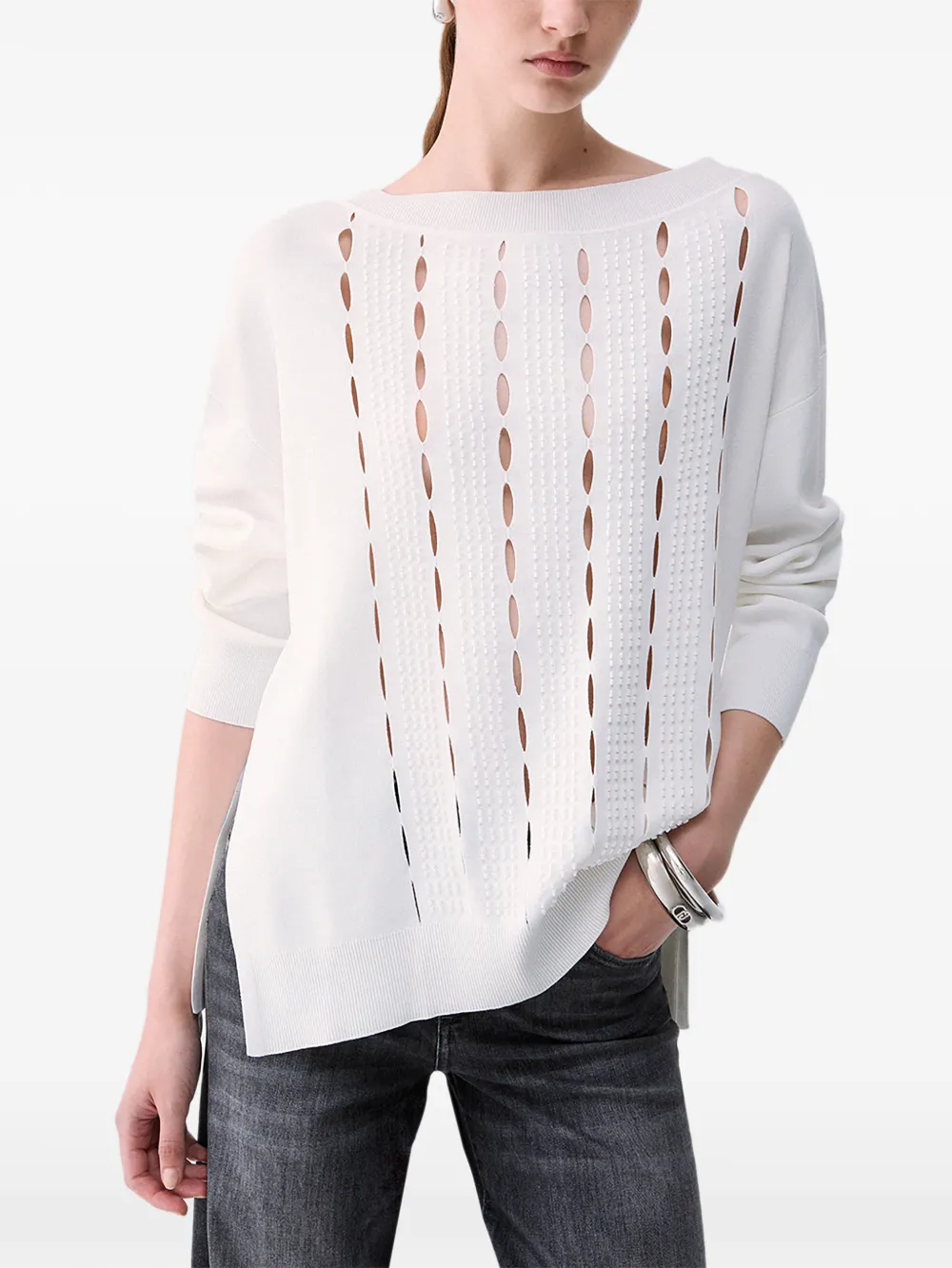 LIU JO sweater with embroidered cut-outs