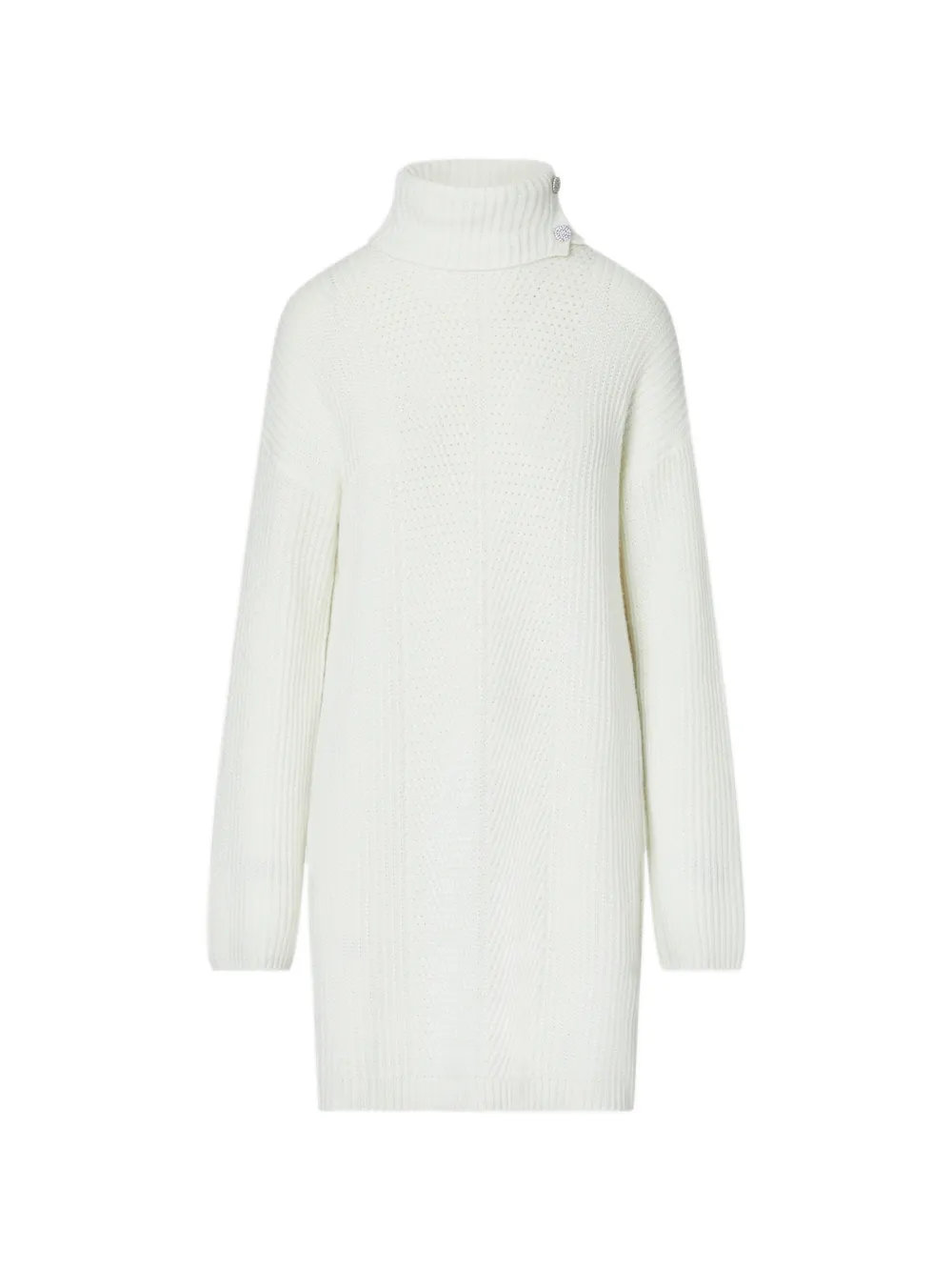 LIU JO knit dress with jewel buttons - Bianco