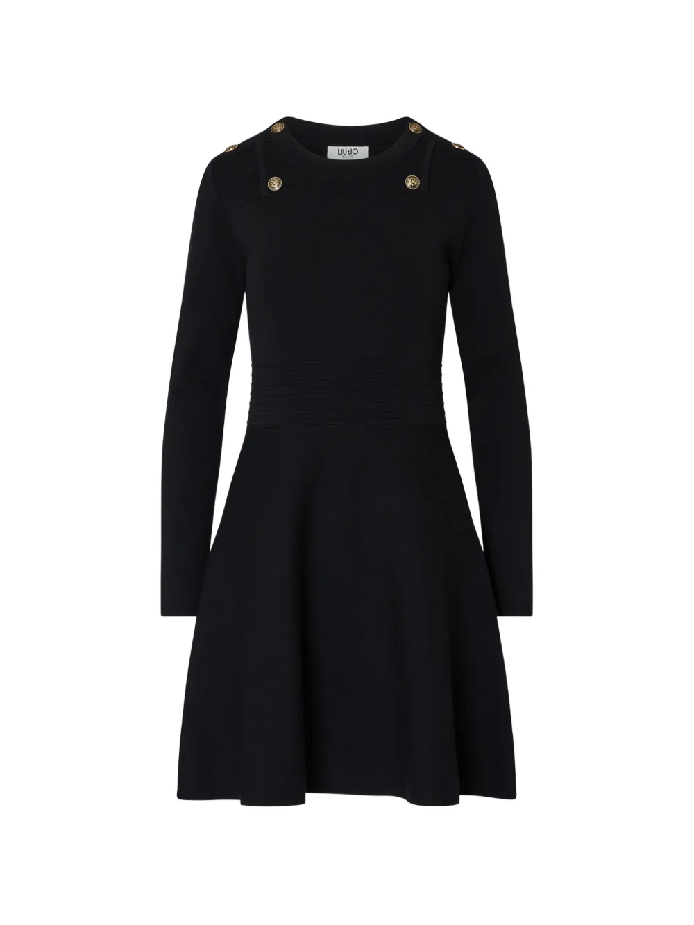 LIU JO knit fit flare dress - Nero