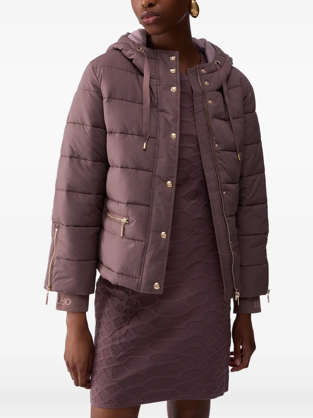 LIU JO Mat nylon jack Paars