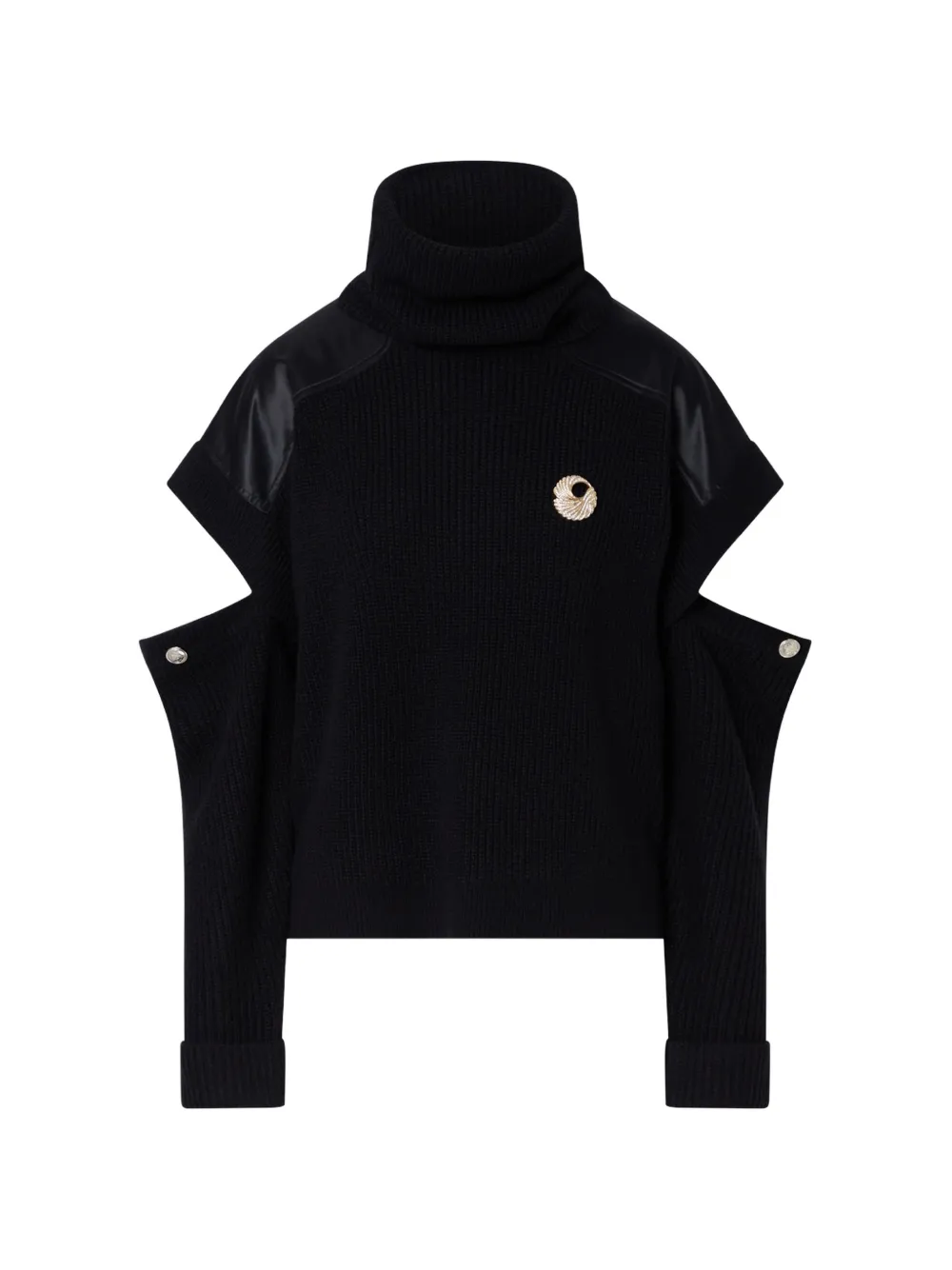 LIU JO turtleneck sweater with cut-out - Nero