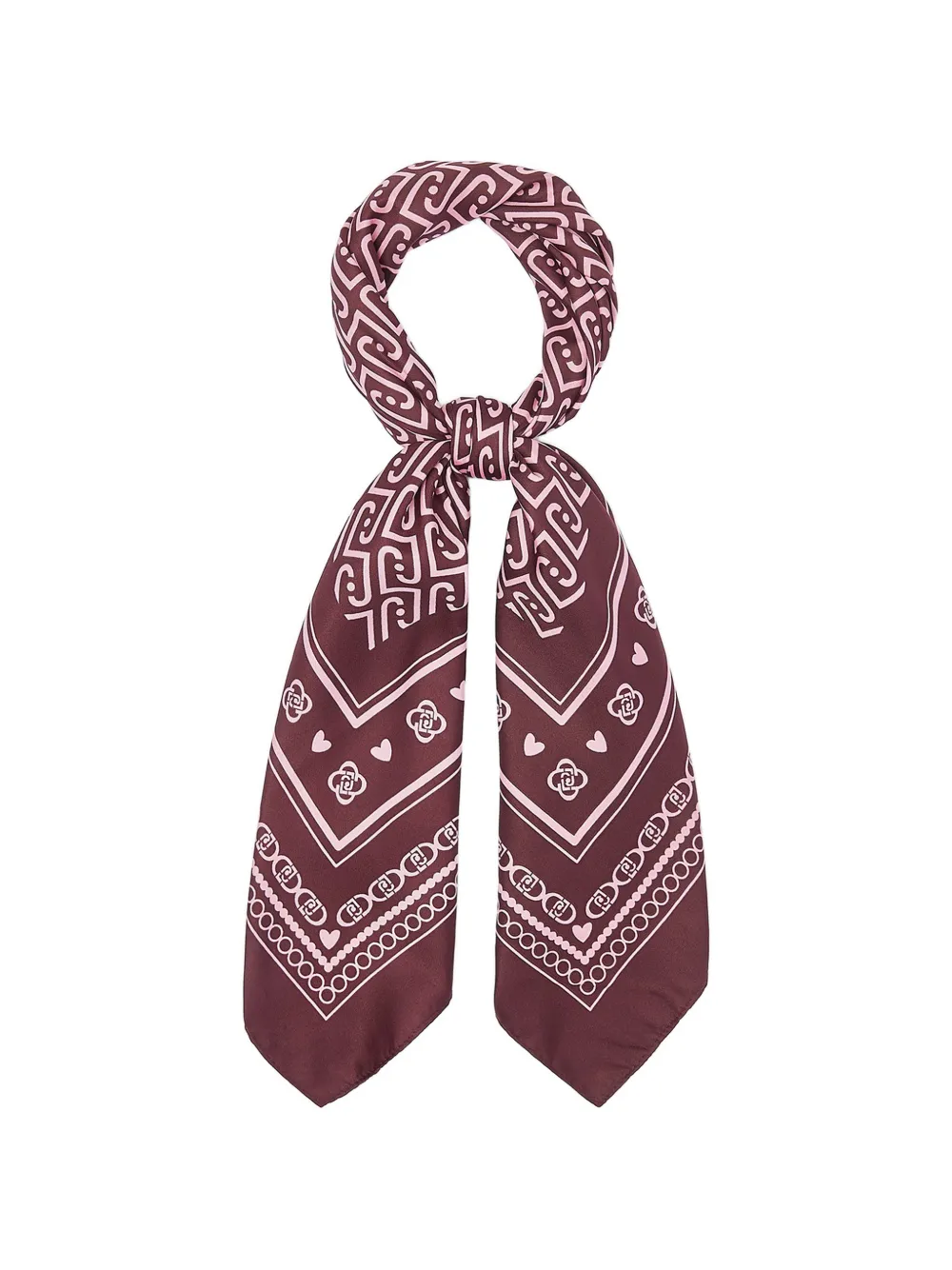 LIU JO Grote sjaal met monogram-logo Paars