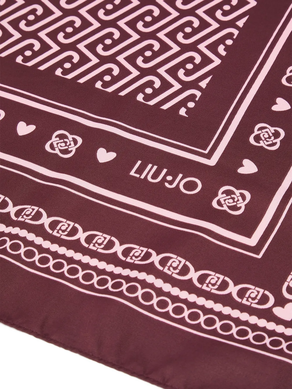 LIU JO Grote sjaal met monogram-logo Paars