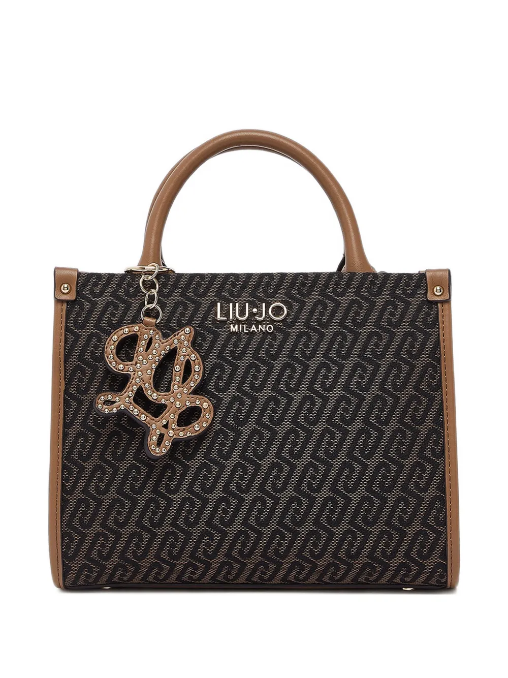 LIU JO small jacquard bag - Nero