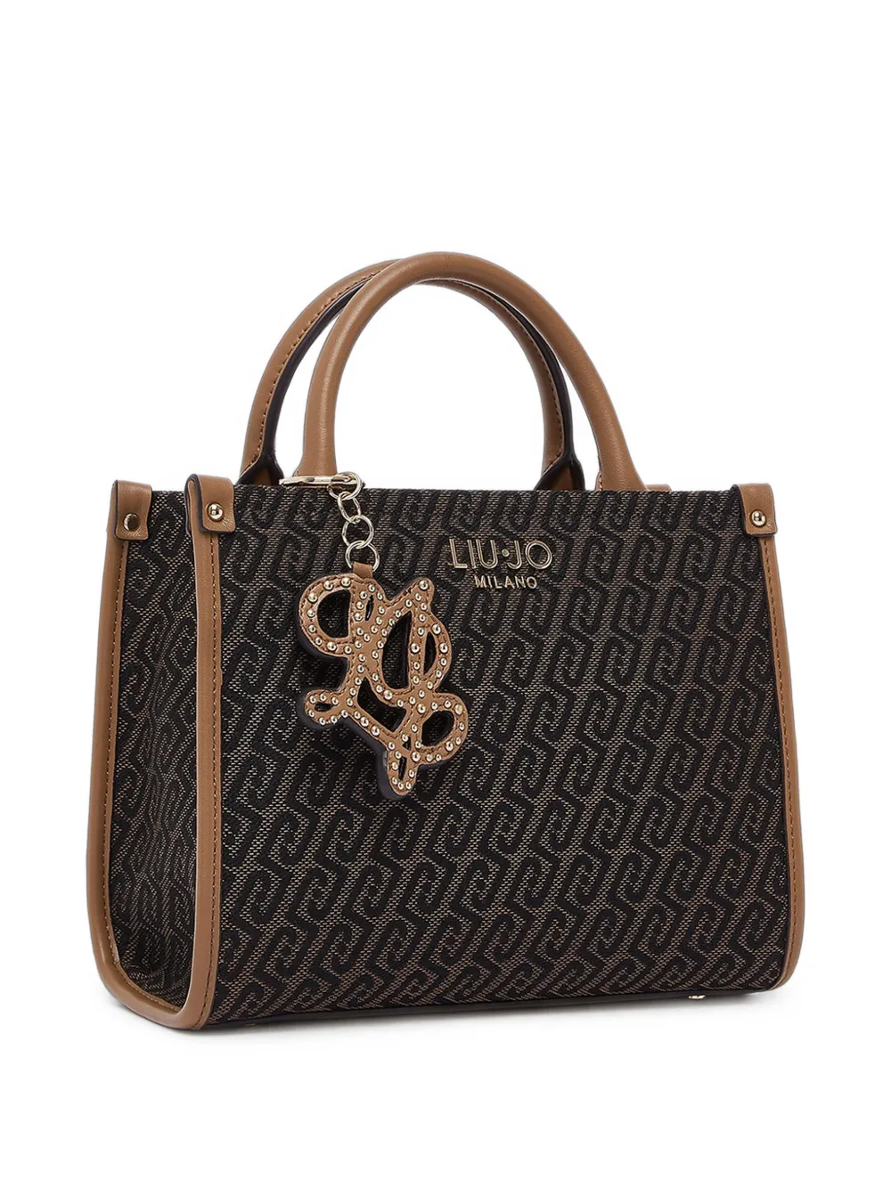 LIU JO small jacquard bag Zwart