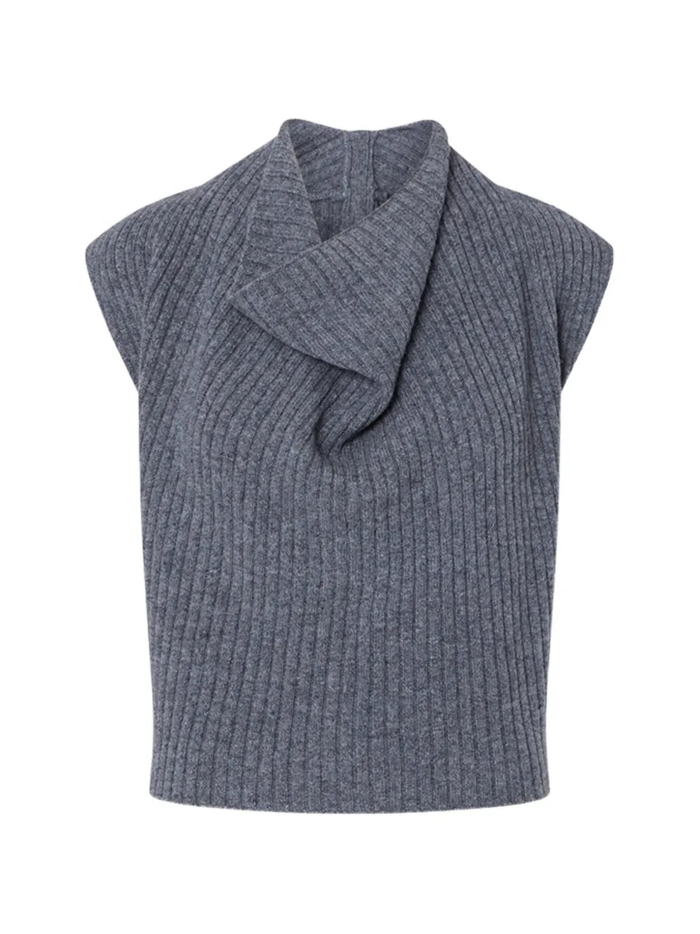 LIU JO ribbed wool top - Grigio