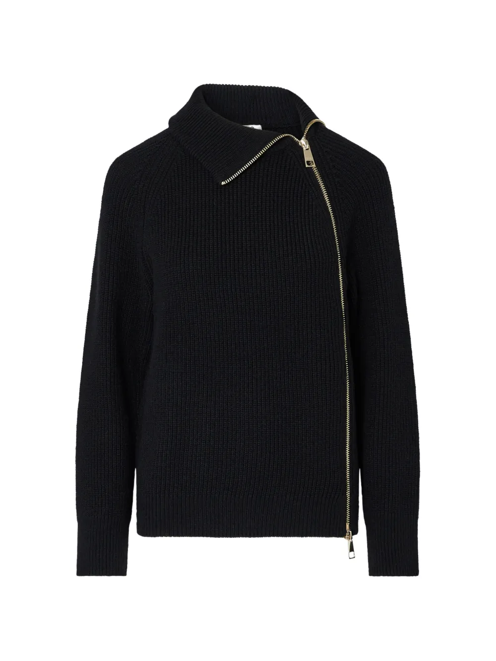 LIU JO wool blend sweater with zip - Nero