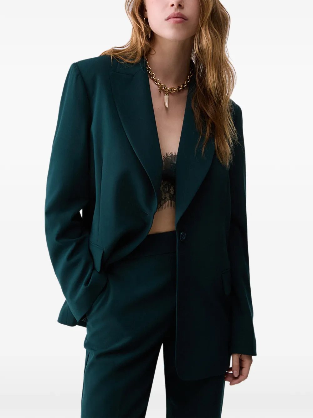 LIU JO Flanellen blazer Groen