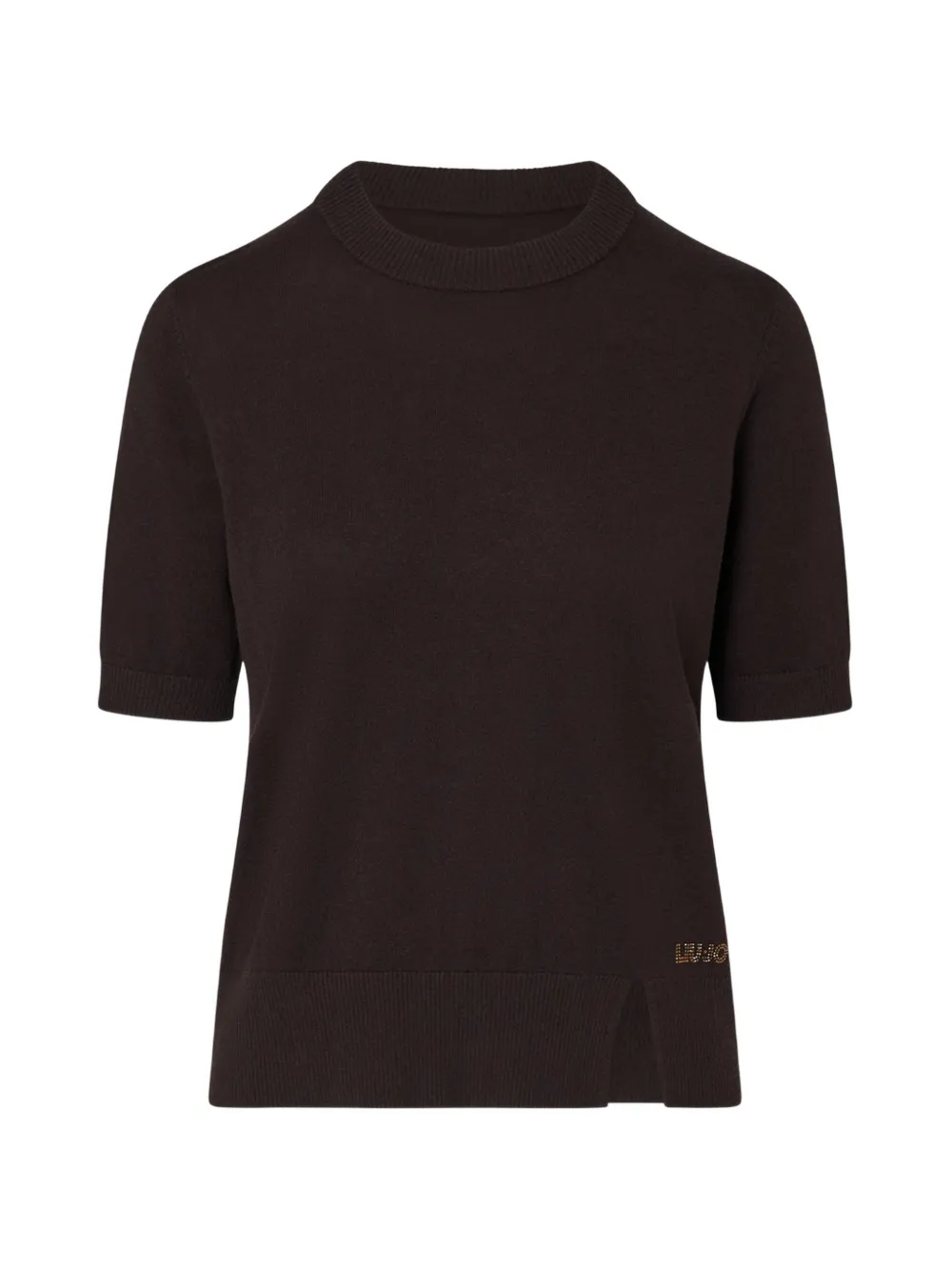 LIU JO logo-plaque side-slit top - Marrone