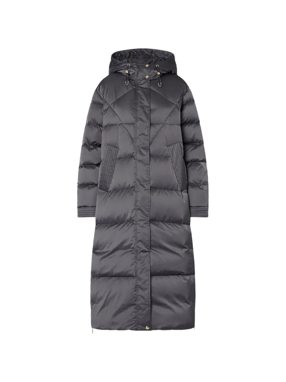 LIU JO long quilted down jacket with hood - Nero
