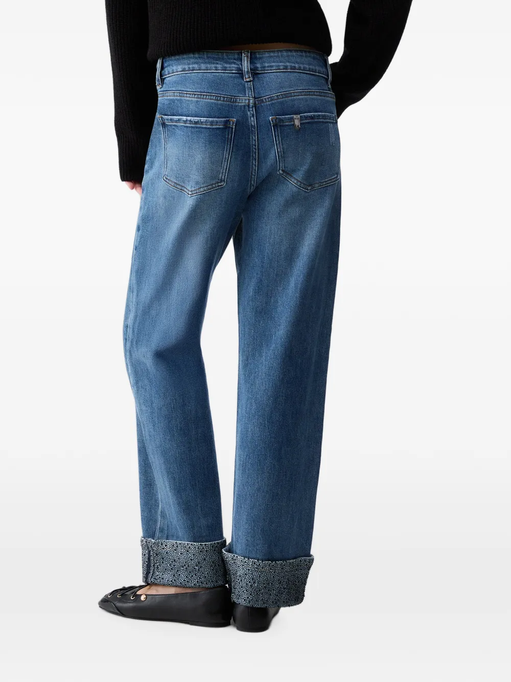 LIU JO Straight jeans met micro-stras Blauw