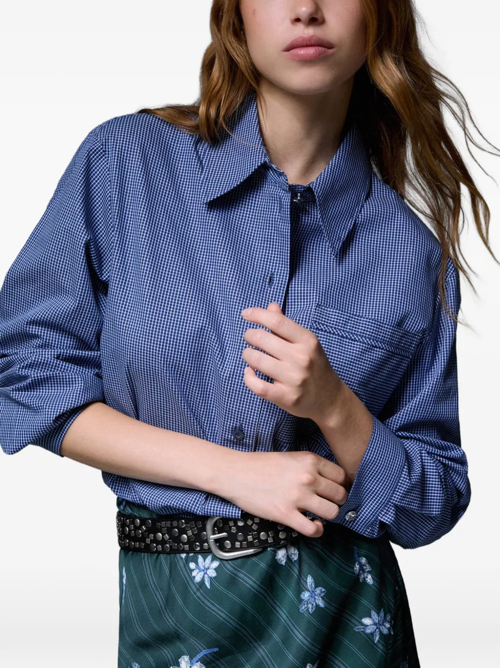LIU JO Blouse met stropdas Blauw