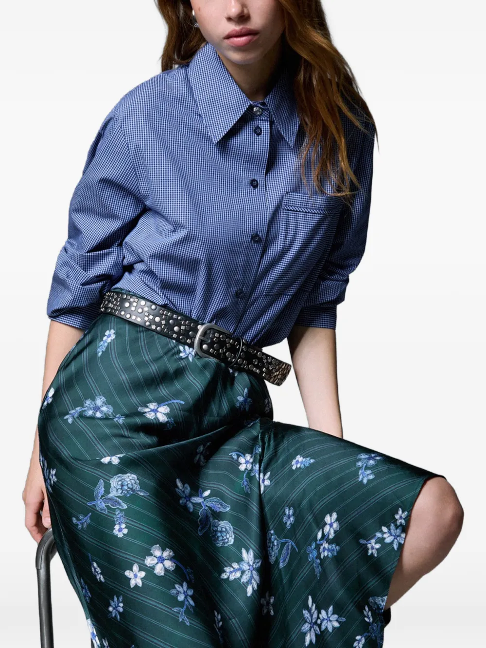LIU JO Blouse met stropdas Blauw