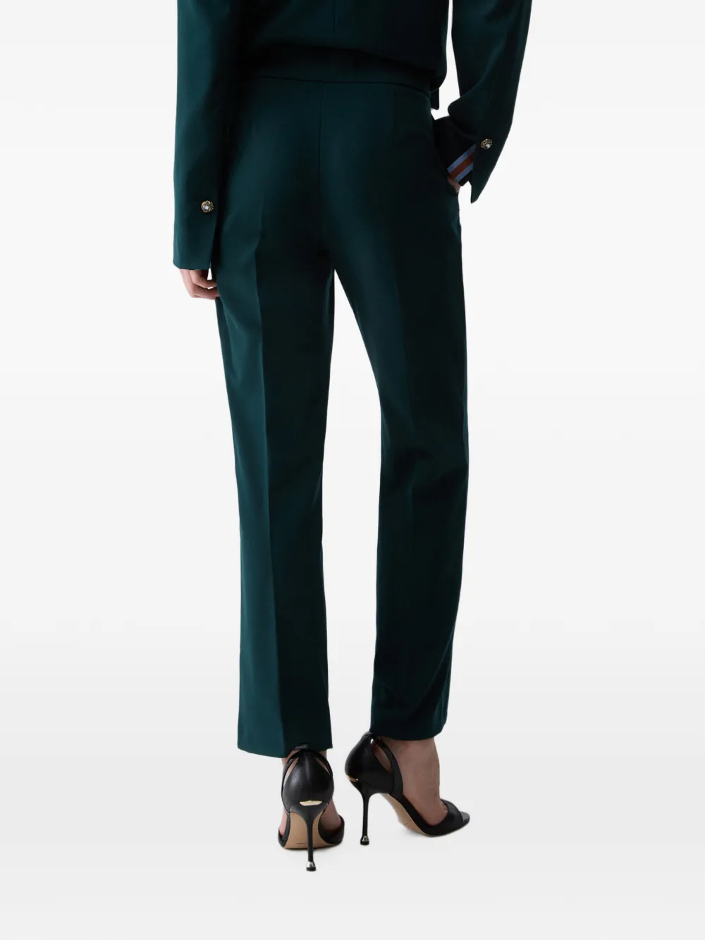 LIU JO Flanellen flared broek Groen