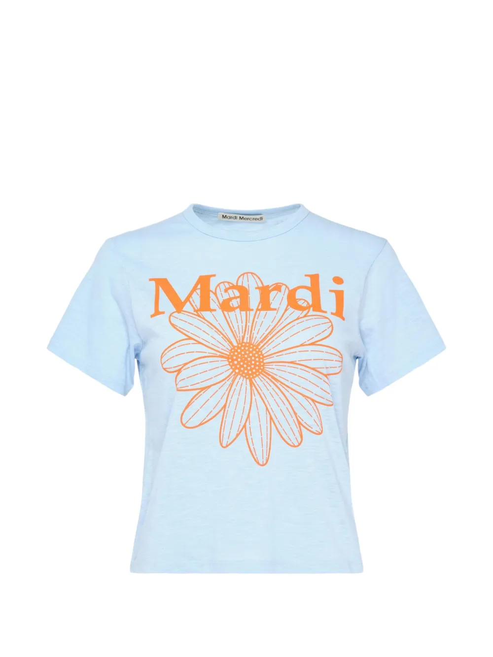 Mardi Mercredi Flower Slim slub T-shirt