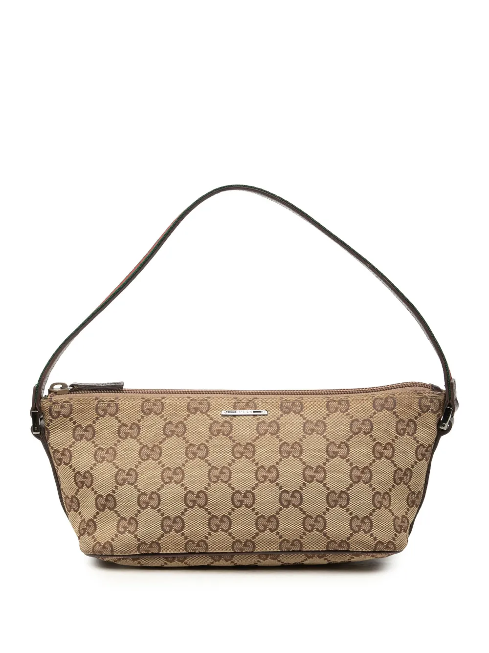 Gucci Pre-Owned 2000-2015 GG Canvas Web Boat shoulder bag - Toni neutri