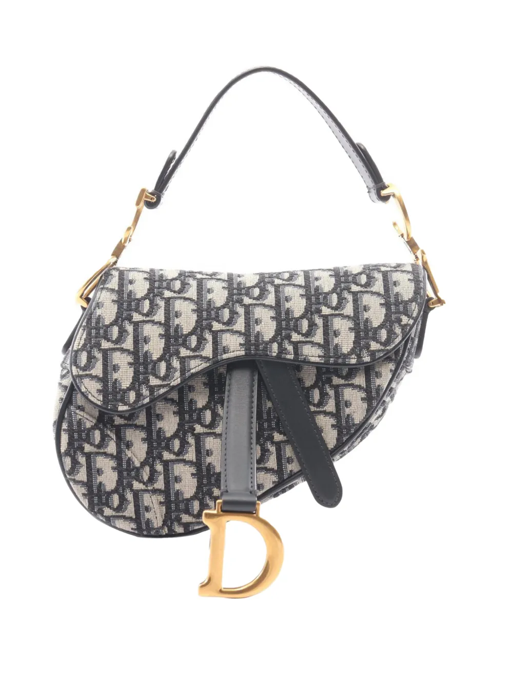 Christian Dior Pre-Owned 2015-2026 mini Oblique Satchel-Tasche aus Canvas - Blau