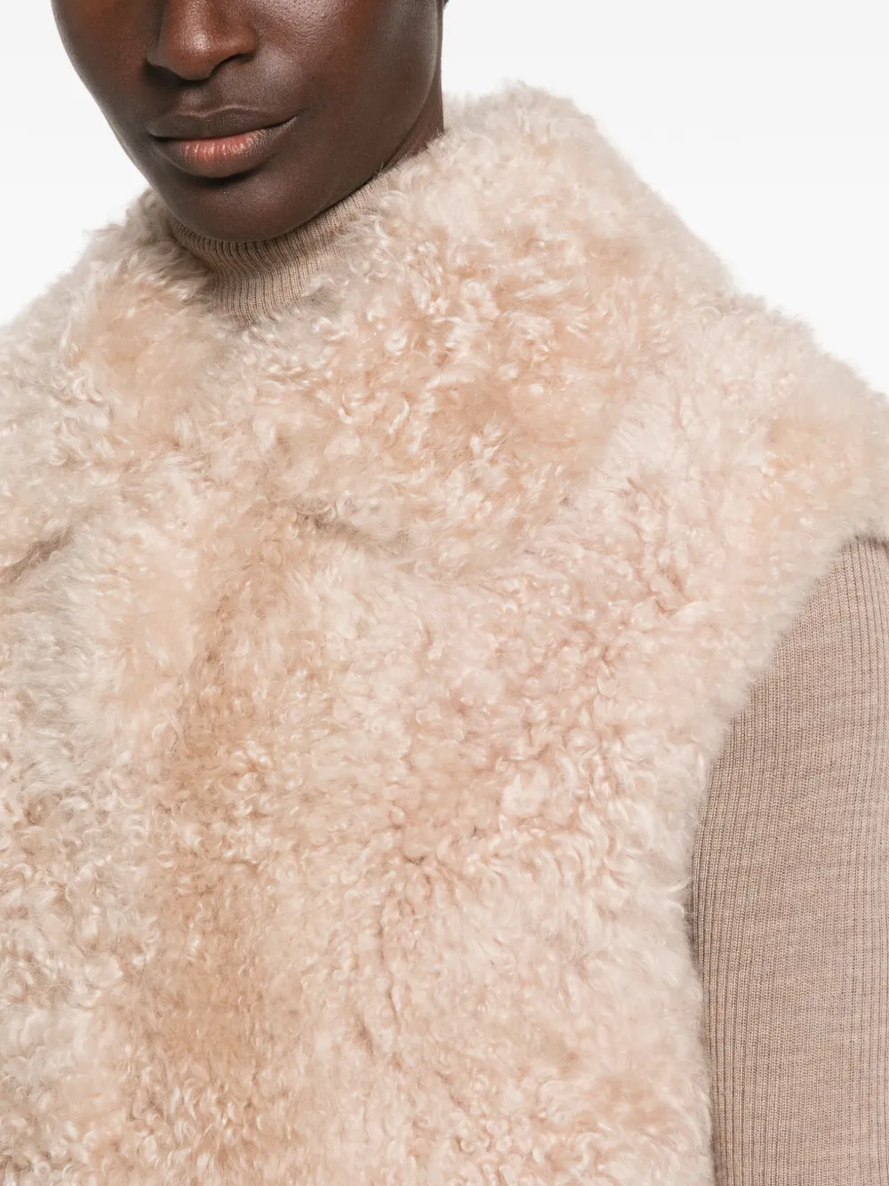 Yves Salomon Lammy bodywarmer Beige